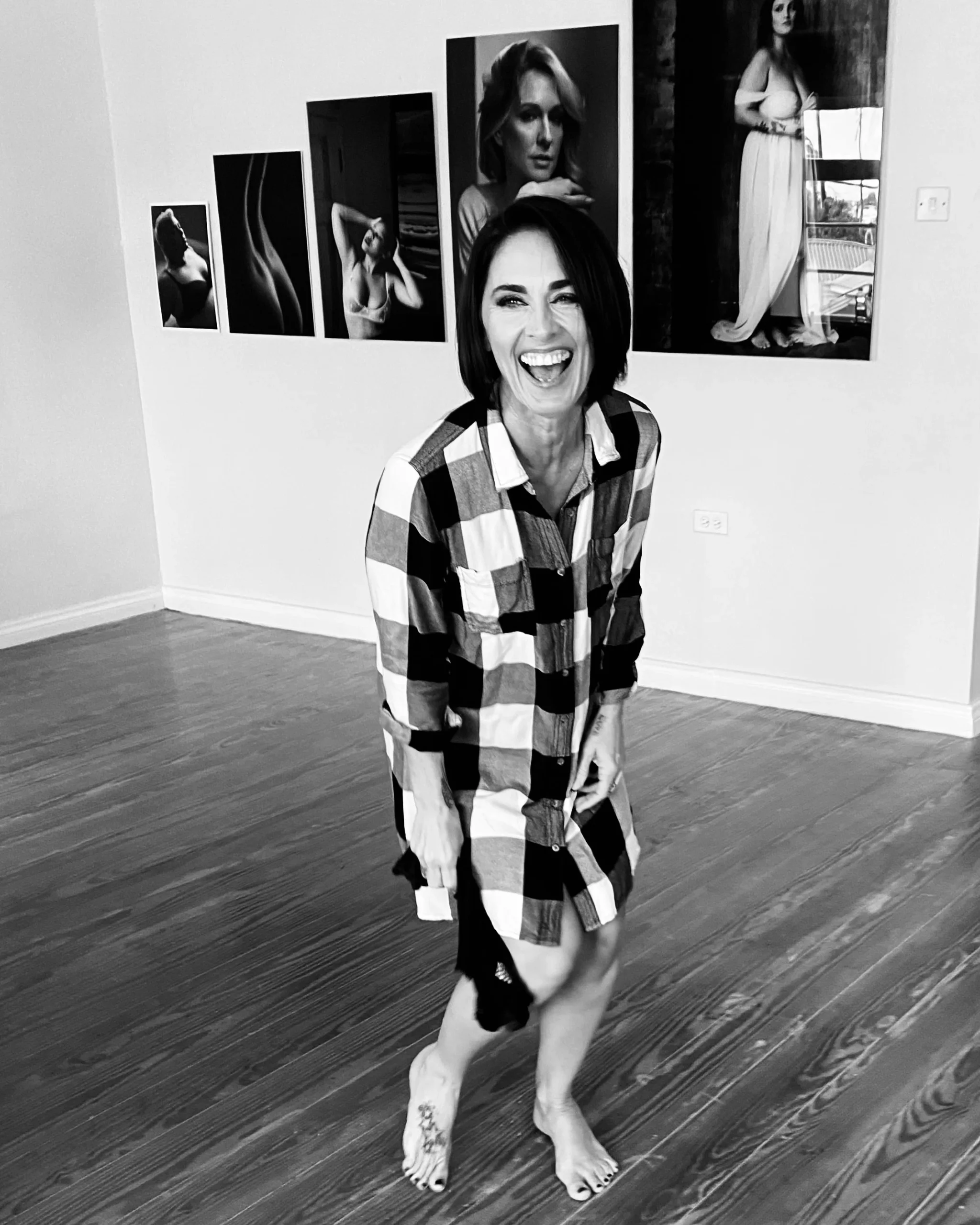 Ms. M right after our photoshoot, seeing her birthday cake and getting ready to celebrate!