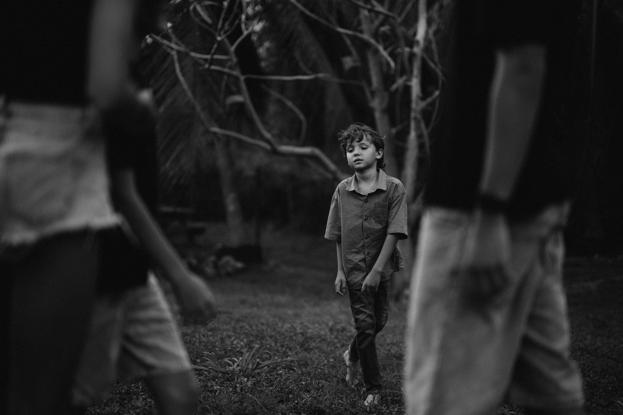 boy with his brothers and sisters